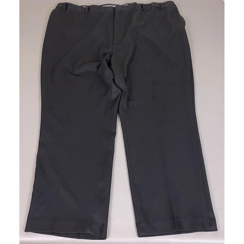 Harbor Bay Dress Pants Men's Size 58x30 Fit 52x30 Big and Tall Black Slacks